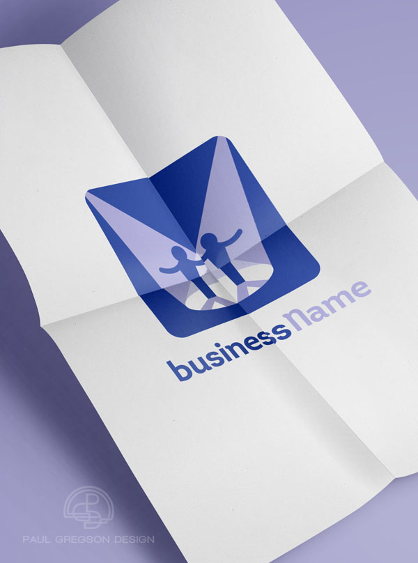 actors logo on folded paper