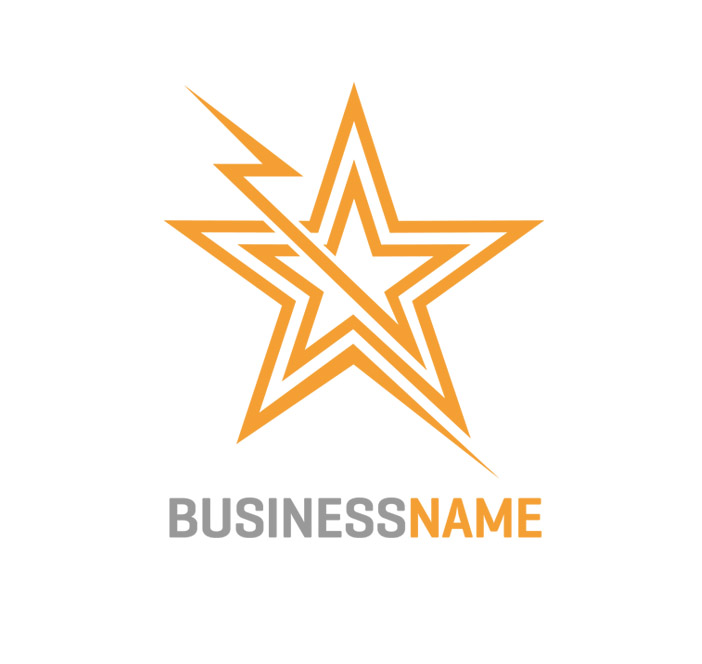 Electric Star Icon Logo Paul Gregson Design